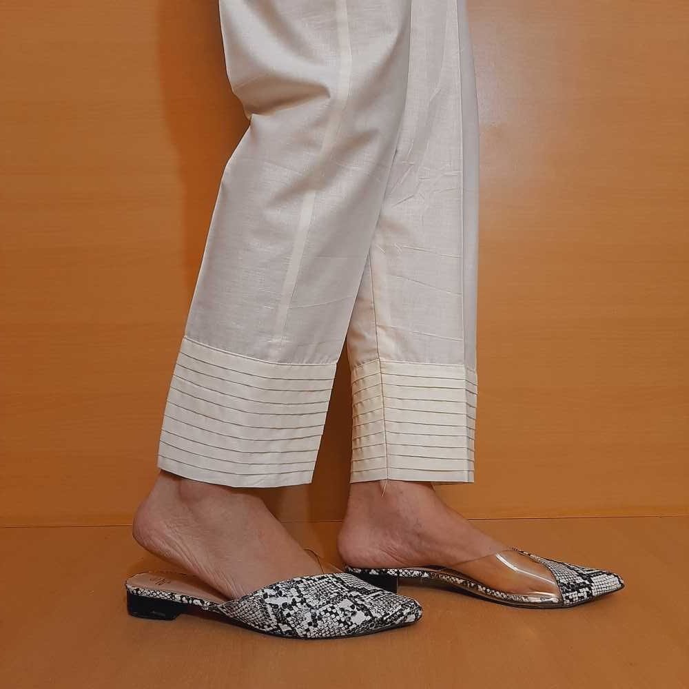 HOK Chikankari Cotton White Pant Garara - House Of Kari (Chikankari  Clothing)