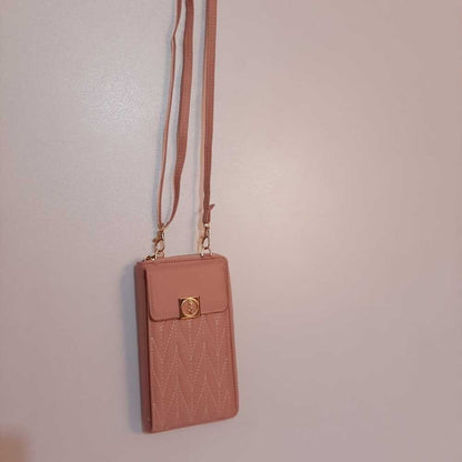 2 in 1 Wallet + Crossbody Bag - Pink - W16