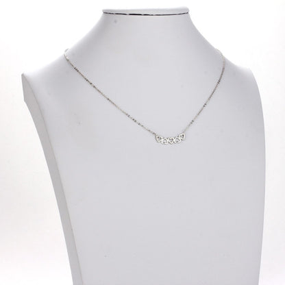 AGN0015 - Sparkling Silver Plated  Hearts Necklace