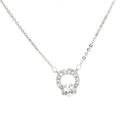 AGN0017 - Sparkling Silver Plated Necklace