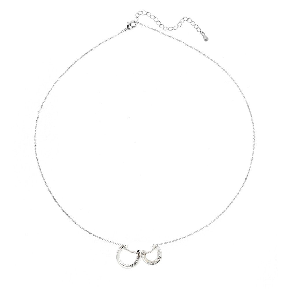 AGN0031 - Sparkling Silver Plated Fashion Necklace