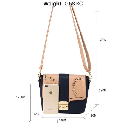 AG00628 - Navy / Pink Cross Body Shoulder Bag