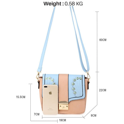 AG00628 - Pink / Blue Cross Body Shoulder Bag
