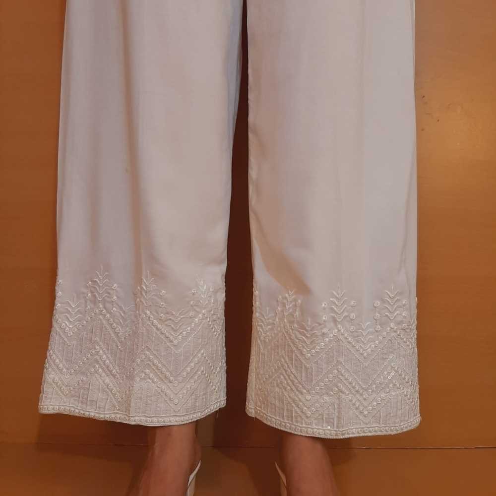 Embroided Boski Culottes - White - CT14