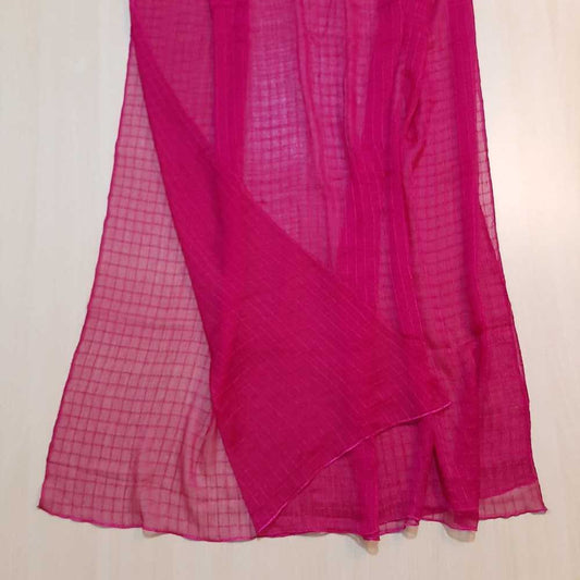 Checkered Chiffon Dupatta  - ZD805