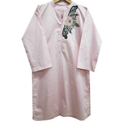 Cotton Silk Pink Kurta Drop Shoulder Style – ZK09
