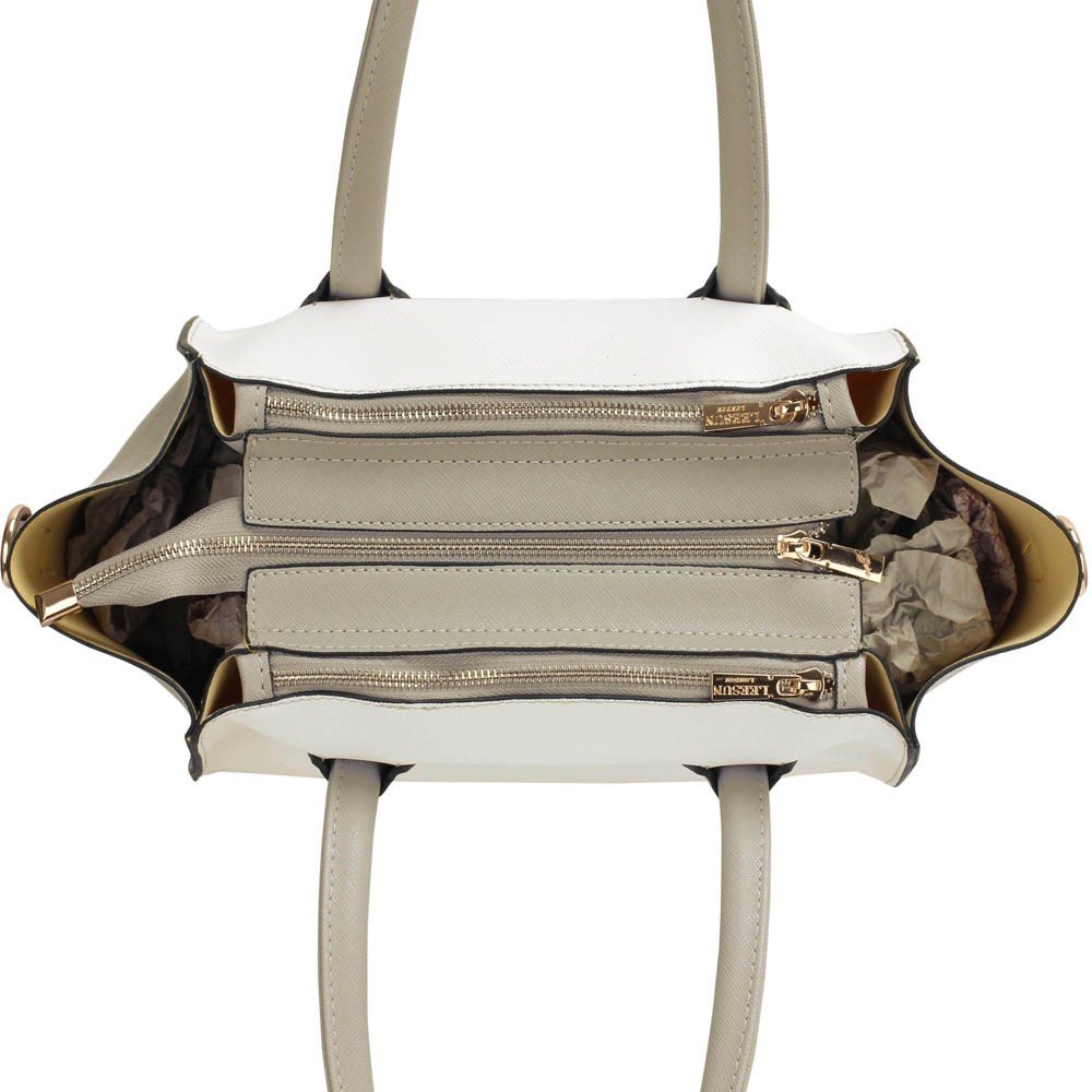 LS0061A Grey / White Fashion Tote Bag (Matte Finish)