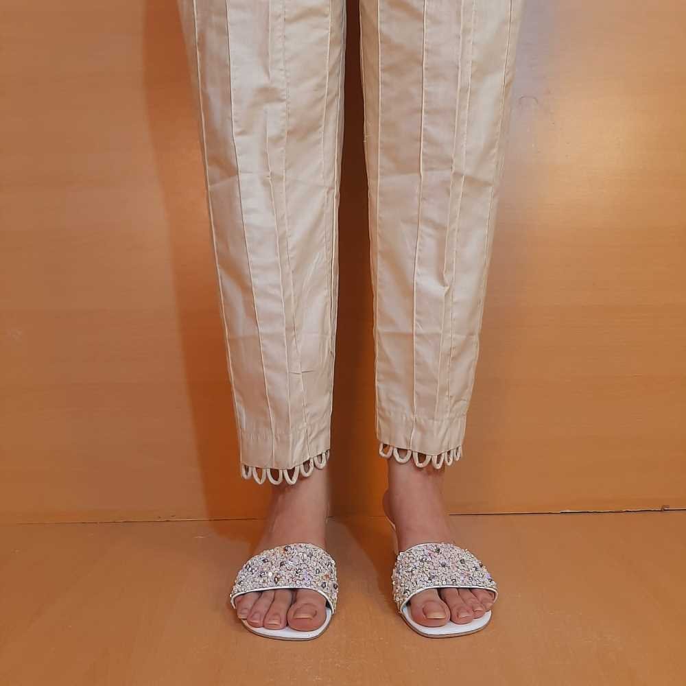 Soft Cotton Trouser - Light Beige - PT02