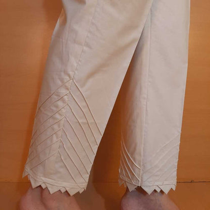 Soft Cotton Trouser - Light Beige - PT03