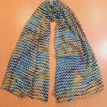 Printed Lawn Scarf Stole – 180 x 80 Cm – Multi – ZSC128