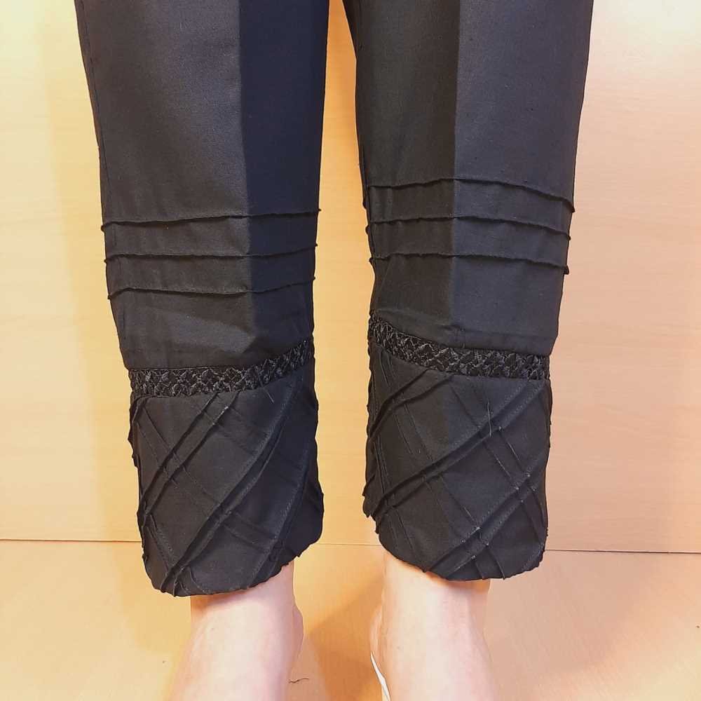 Buy Popuppataka Women's Balck Tulip Pants with lace Details | Black | XS at  Amazon.in