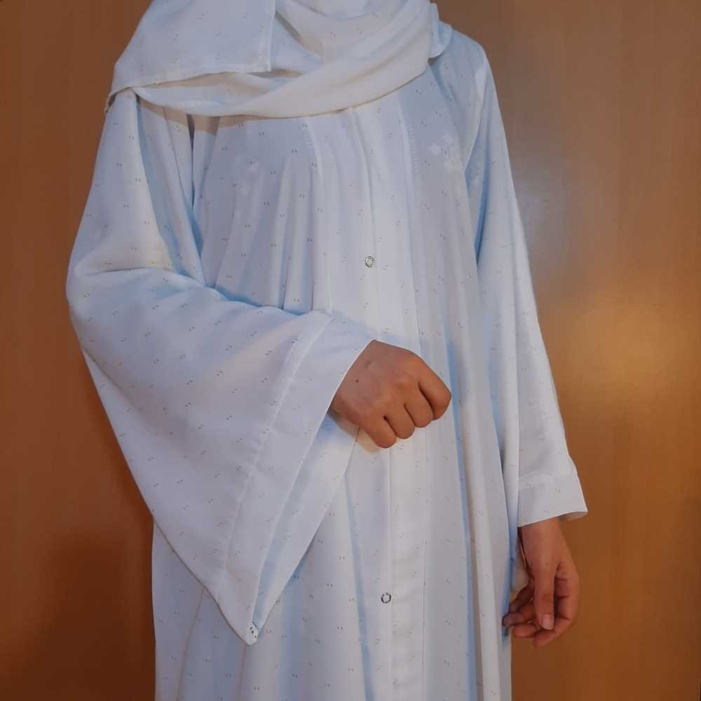 Front Open Abaya - With Scarf - Georgette - ZA141
