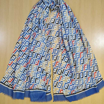 Printed Lawn Scarf Stole – 180 x 80 Cm – Blue – ZSC124