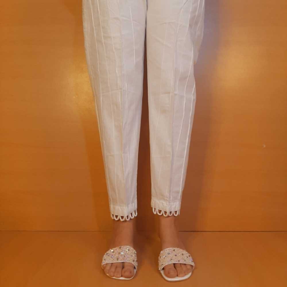 Soft Cotton Trouser - White - ZT524