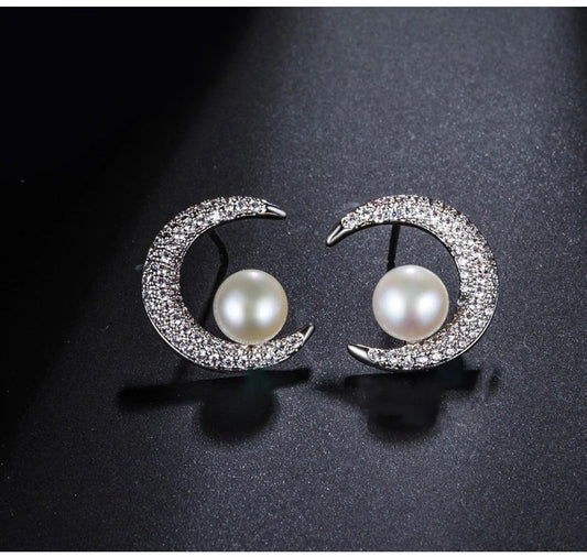 Sterling Silver Earring - Glowing High Quality - Silver AE169