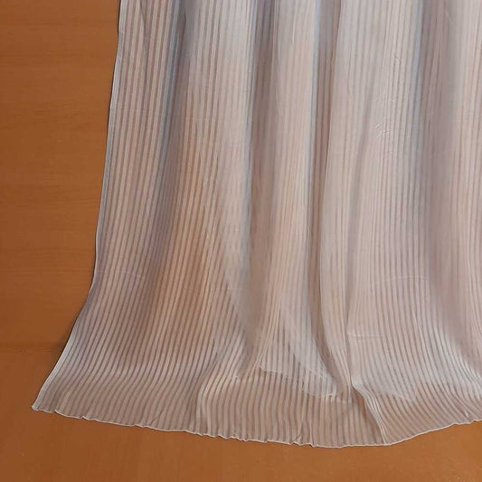 Striped chiffon dupatta - White - ZD57