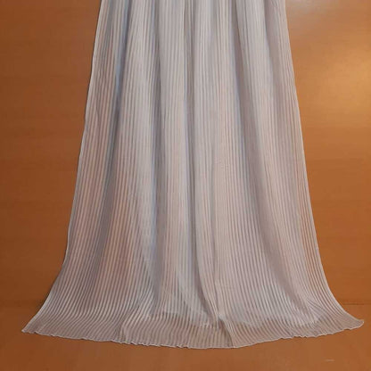 Striped chiffon dupatta - White - ZD57