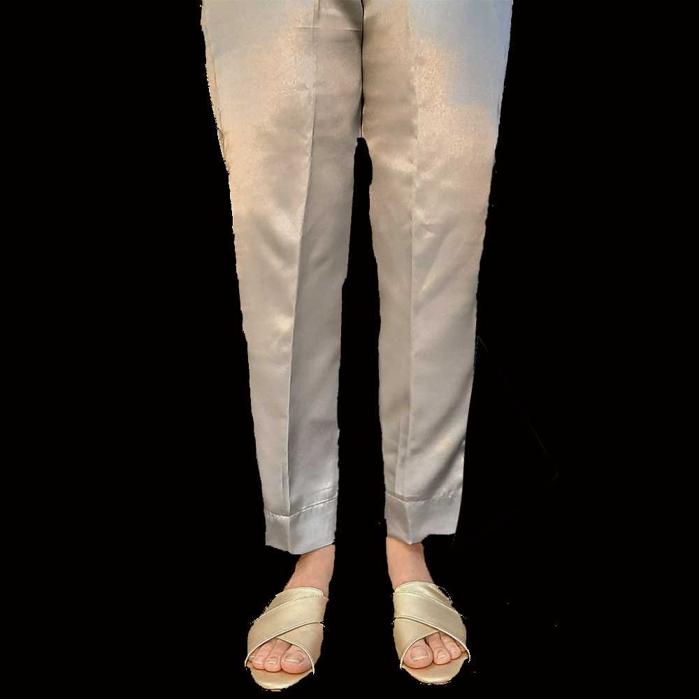 Beige Cotton Pant With Self Embroidery at Soch