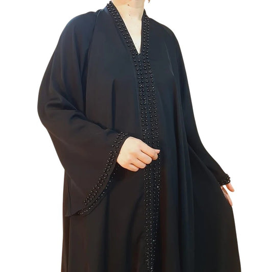 Beaded - Nidah Abaya - Black - BGA24