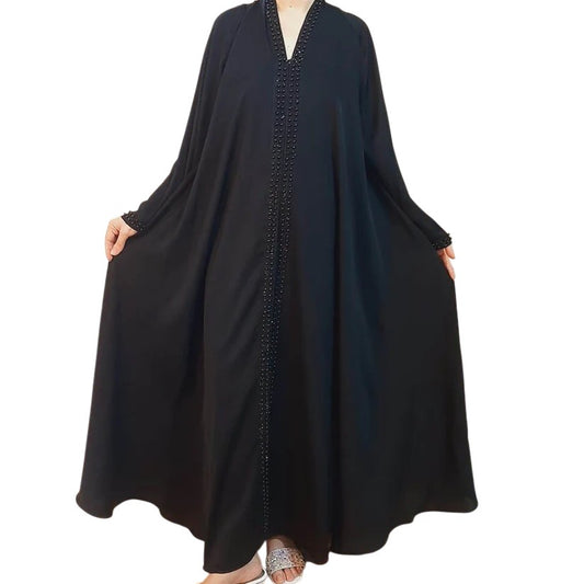 Beaded - Nidah Abaya - Black - BGA24