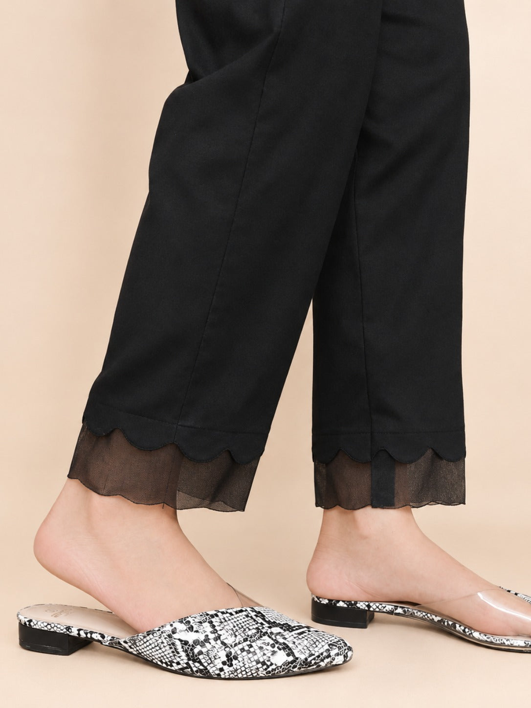Organza Work Scallop Cotton - Trouser - BGT30