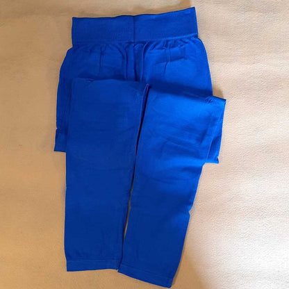 Blue gym tights for women