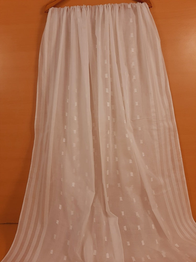 Brochia Lawn Dupatta - Large - White - ZD210