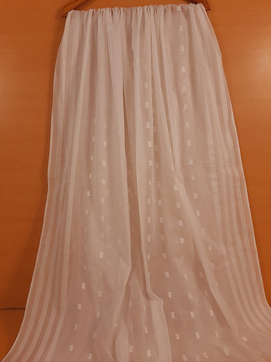Brochia Lawn Dupatta - Large - White - ZD210