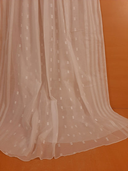 Brochia Lawn Dupatta - Large - White - ZD210
