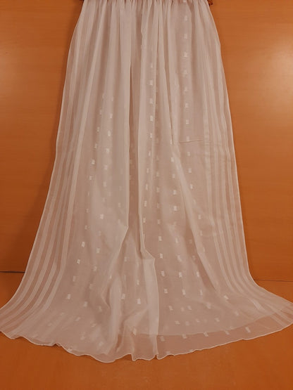 Brochia Lawn Dupatta - Large - White - ZD210