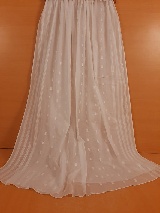 Brochia Lawn Dupatta - Large - White - ZD210