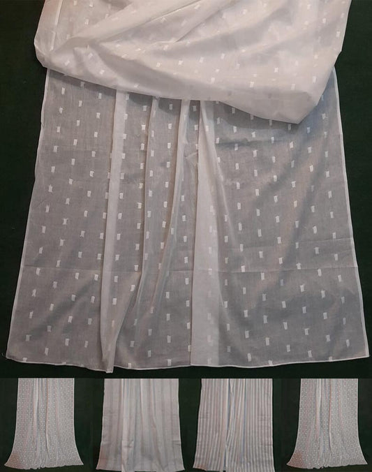 Brochia Lawn Dupatta - Large - White