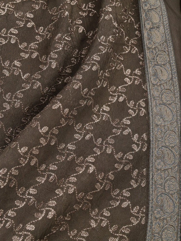 Ladies' winter shawl with decorative embroidery for winter outfits, available online in Pakistan