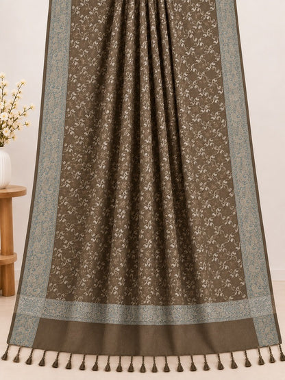 Ladies' winter shawl with decorative embroidery for winter outfits, available online in Pakistan
