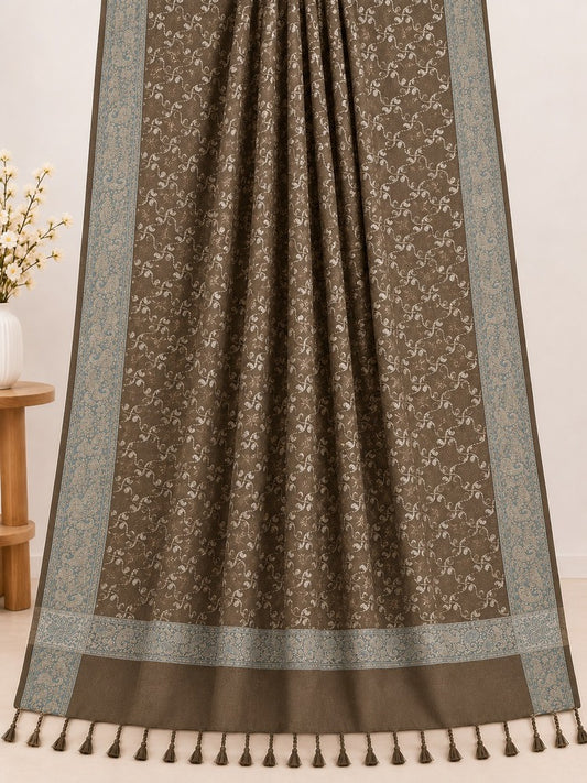 Ladies' winter shawl with decorative embroidery for winter outfits, available online in Pakistan