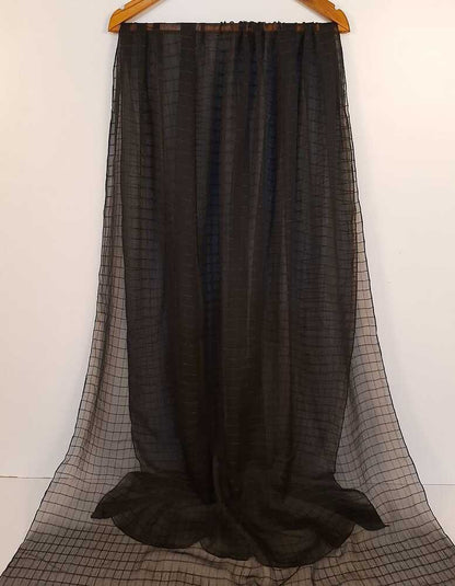 Checkered Chiffon Dupatta  - ZD805
