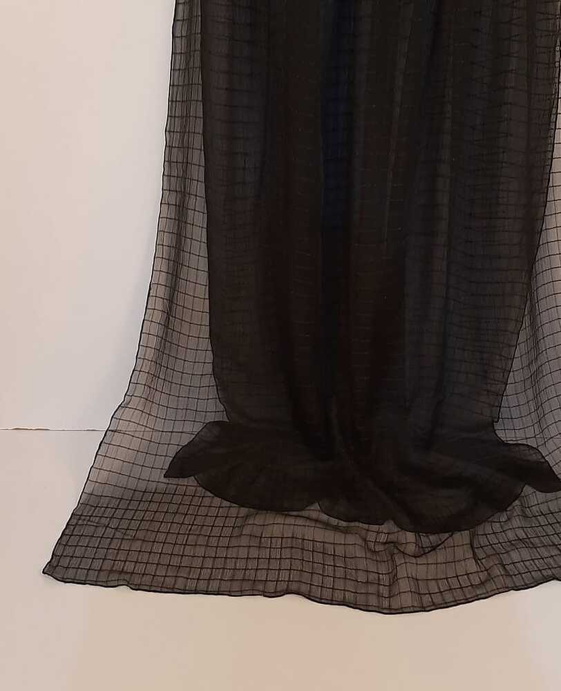 Checkered Chiffon Dupatta  - ZD805