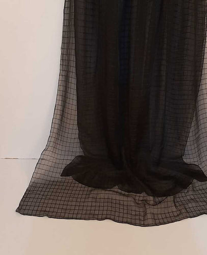 Checkered Chiffon Dupatta  - ZD805