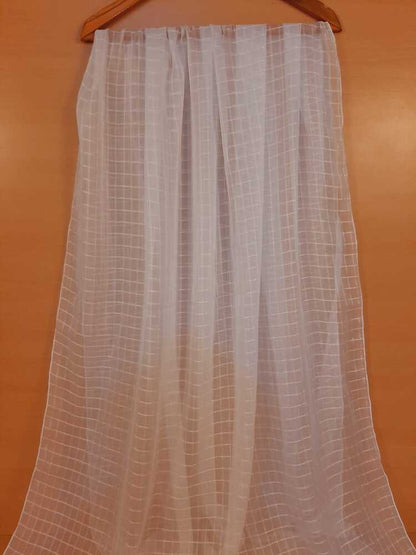 Checkered Chiffon Dupatta  - ZD805