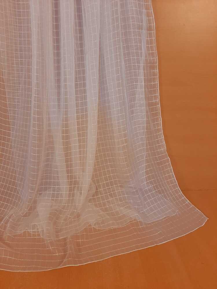 Checkered Chiffon Dupatta  - ZD805