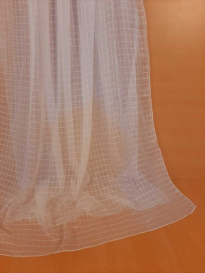 Checkered Chiffon Dupatta  - ZD805