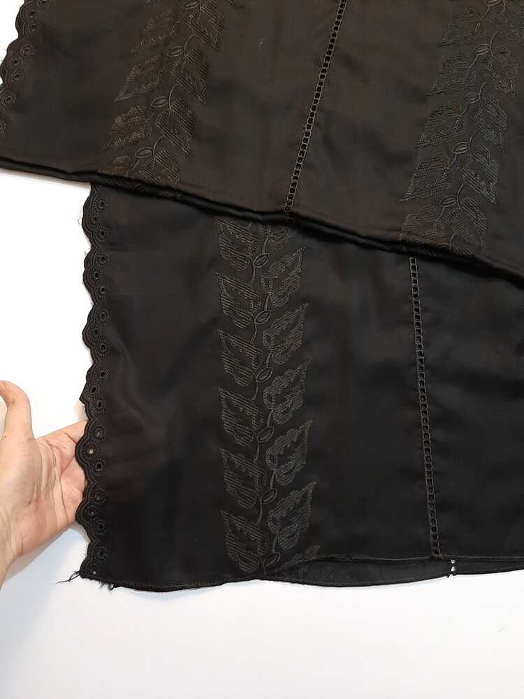Chikankari Embroided Lawn Shawl - Black