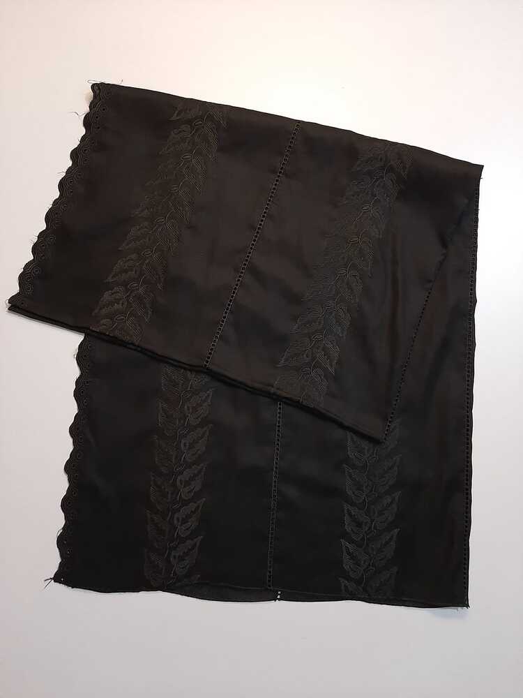 Chikankari Embroided Lawn Shawl - Black