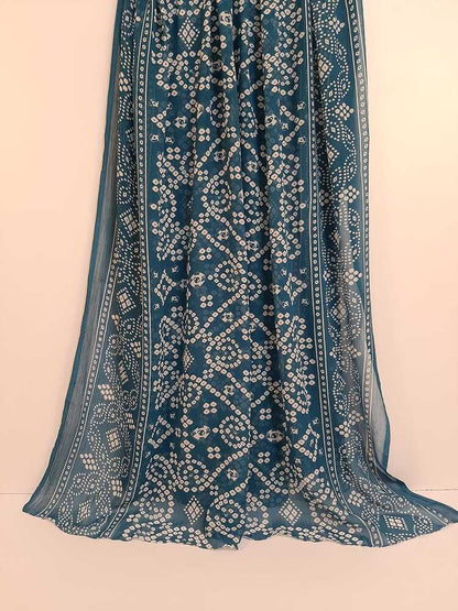 Chunri Print Chiffon Dupatta  - ZD704