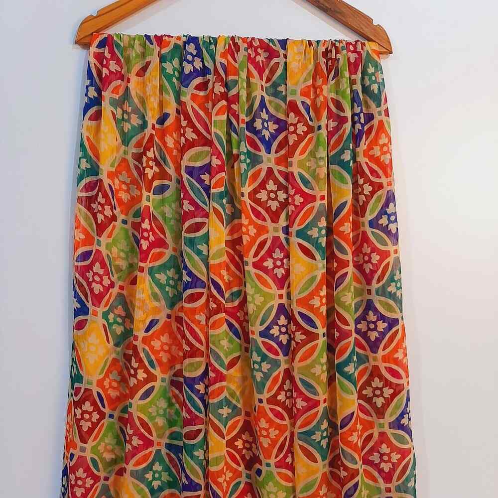 Chunri Printed Chiffon Dupatta - Multi - ZD1138