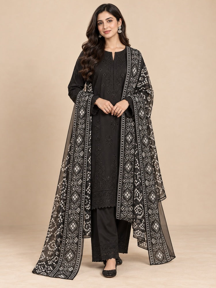 Chunri Printed Chiffon Dupatta  - ZD423