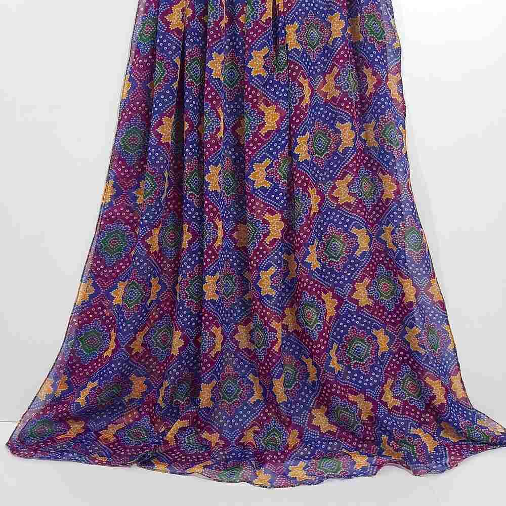 Chunri Printed Lawn Dupatta - Multi - ZD1148