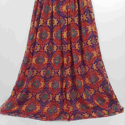 Chunri Printed Lawn Dupatta - Multi - ZD1148