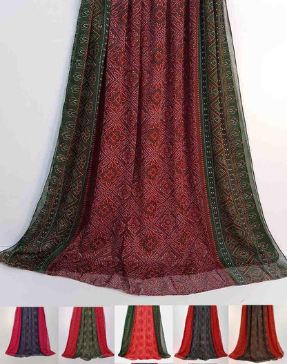 Chunri Printed Lawn Dupatta - Multi - ZD1149