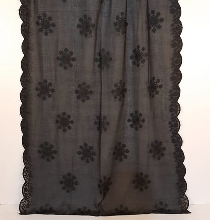 Cutwork Embroided Lawn Dupatta – Black